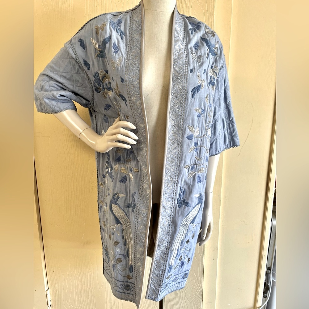 NWOT Blank London Embroidered quilted Kimono jacket coat - size S/M